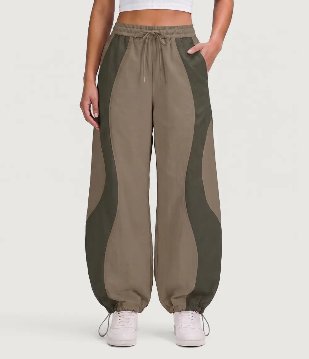 Quick-Dry Drawstring Trousers in Dawn Brown