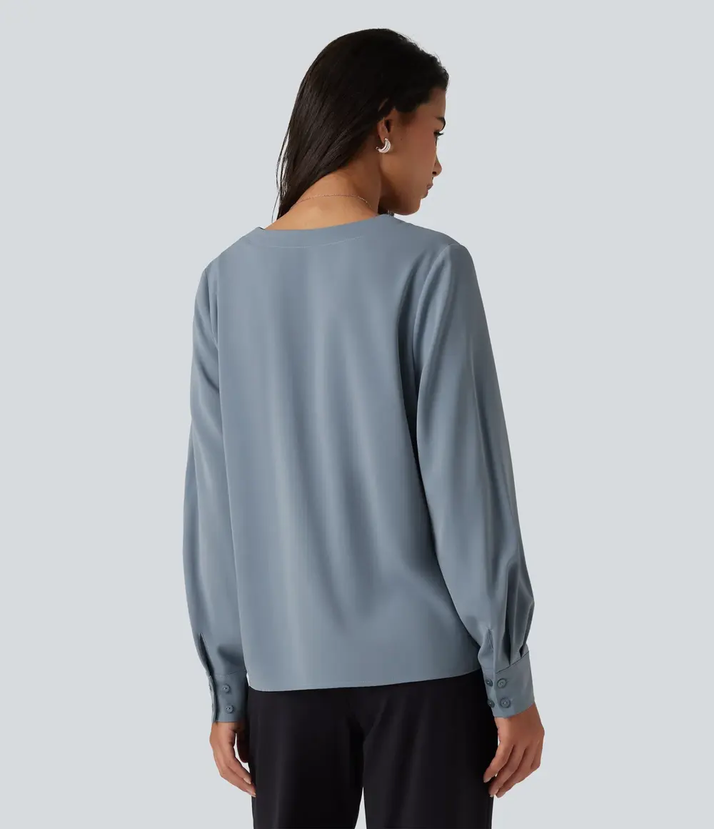 Crease-Resistant Blouse in Mountain Spring