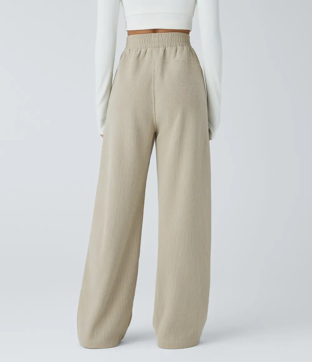 Brushed Cord Trousers in Almond Milk