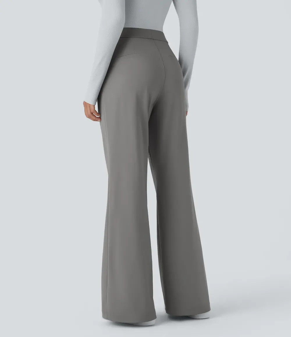 Flared Work Trousers in Silent Storm