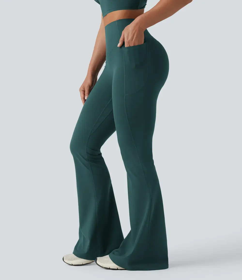 Scrunch Flare Yoga Leggings in June Bug