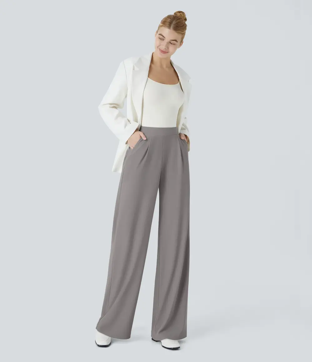 Micro-Waffle Work Trousers in Satellite
