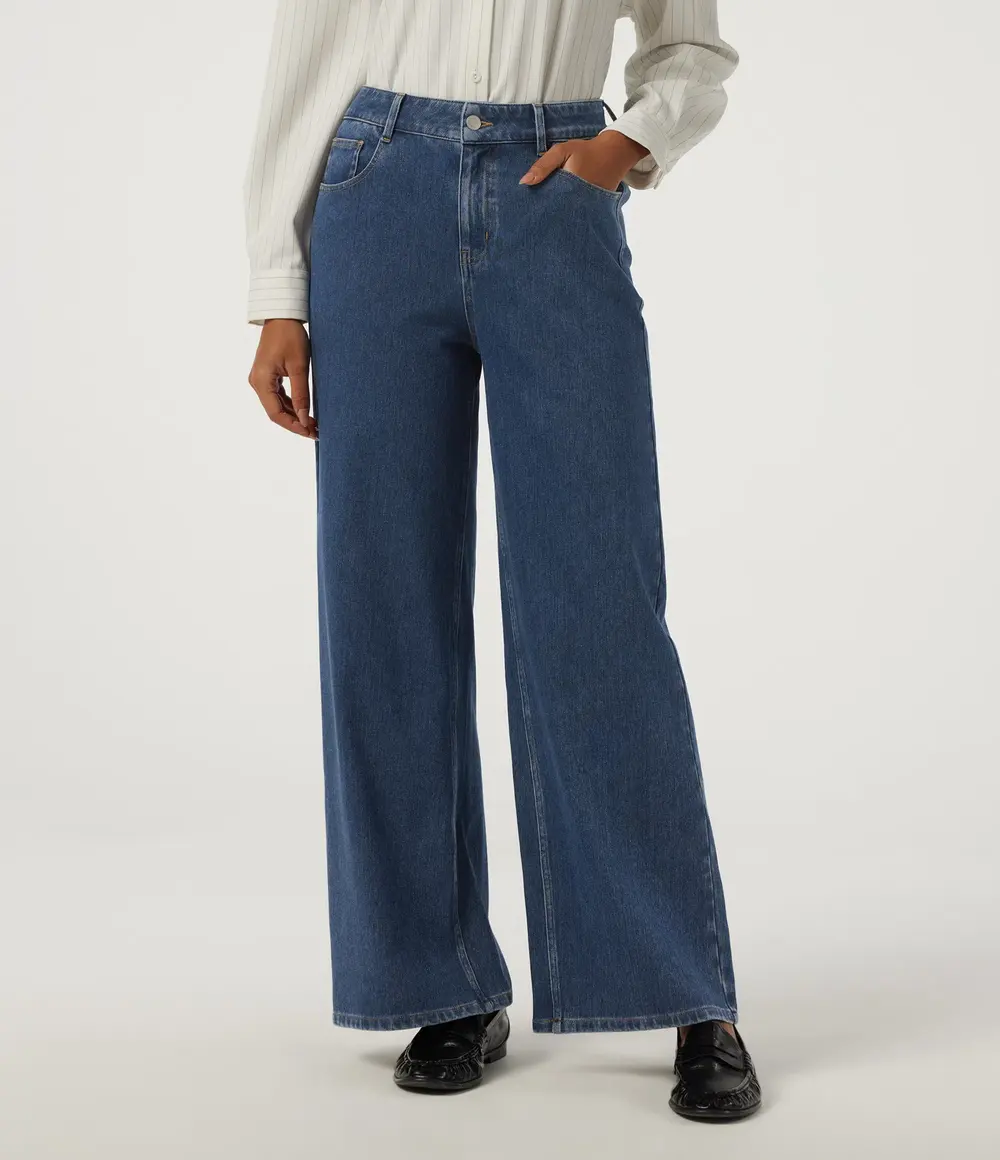 Wide-Leg Jeans in Estate Blue Denim