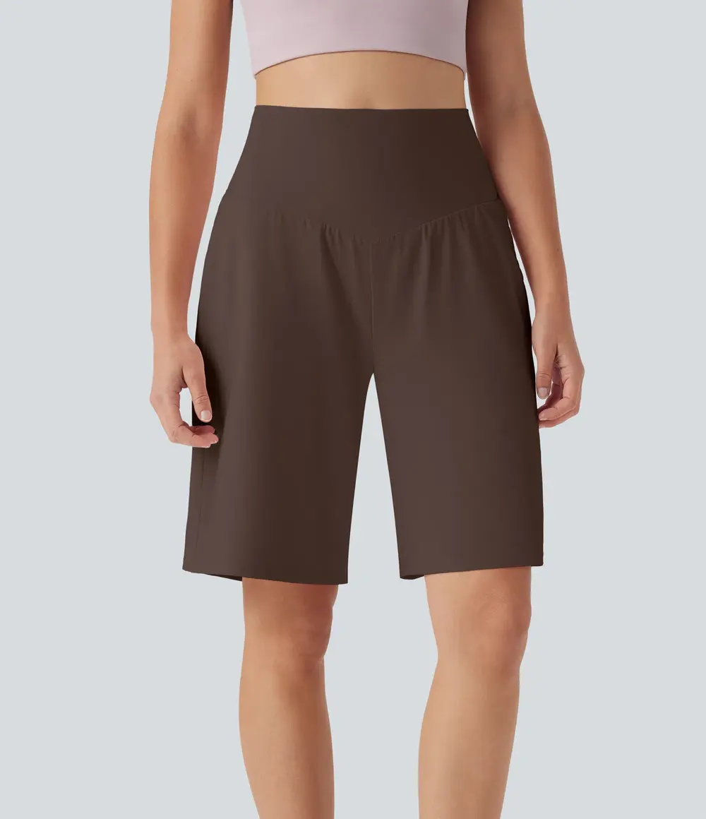 Yoga Bermuda Shorts in Chocolate Martini
