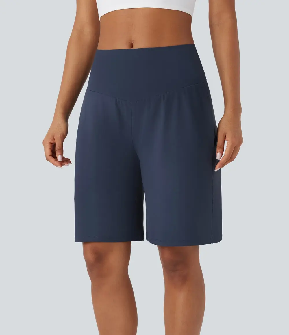 Yoga Bermuda Shorts in Mood Indigo
