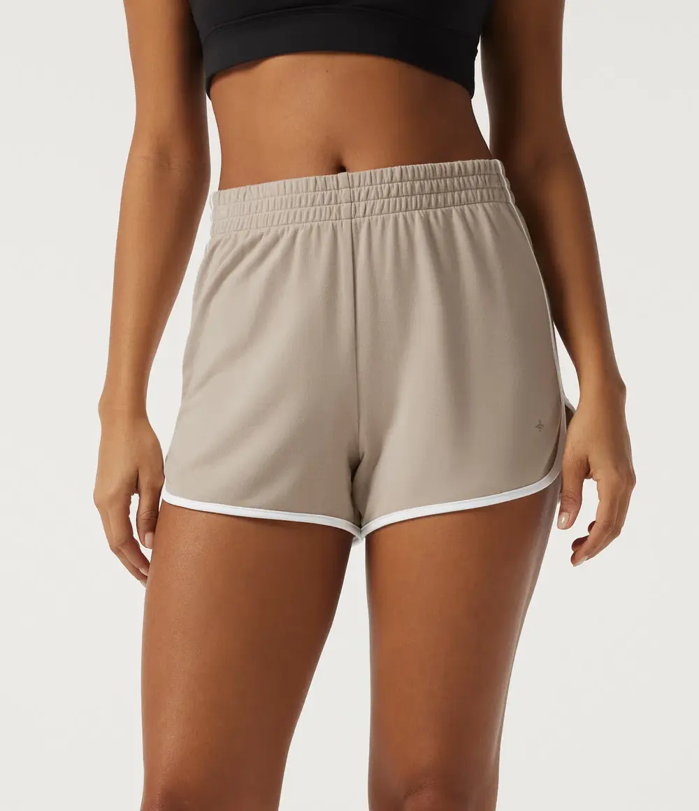Colour Block Running Shorts in Chateau Grey