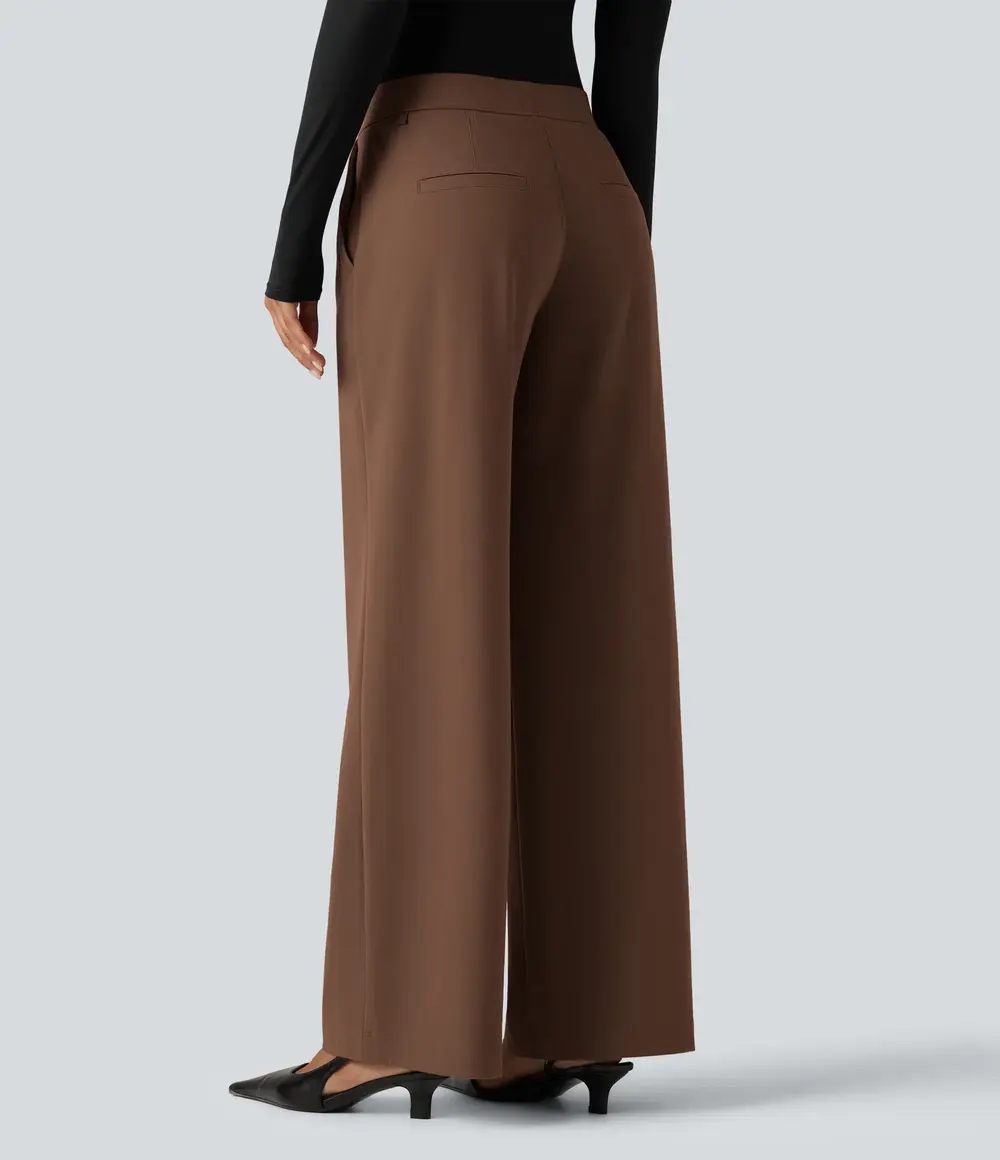 Low-Rise Work Trousers in Autumn Chestnut