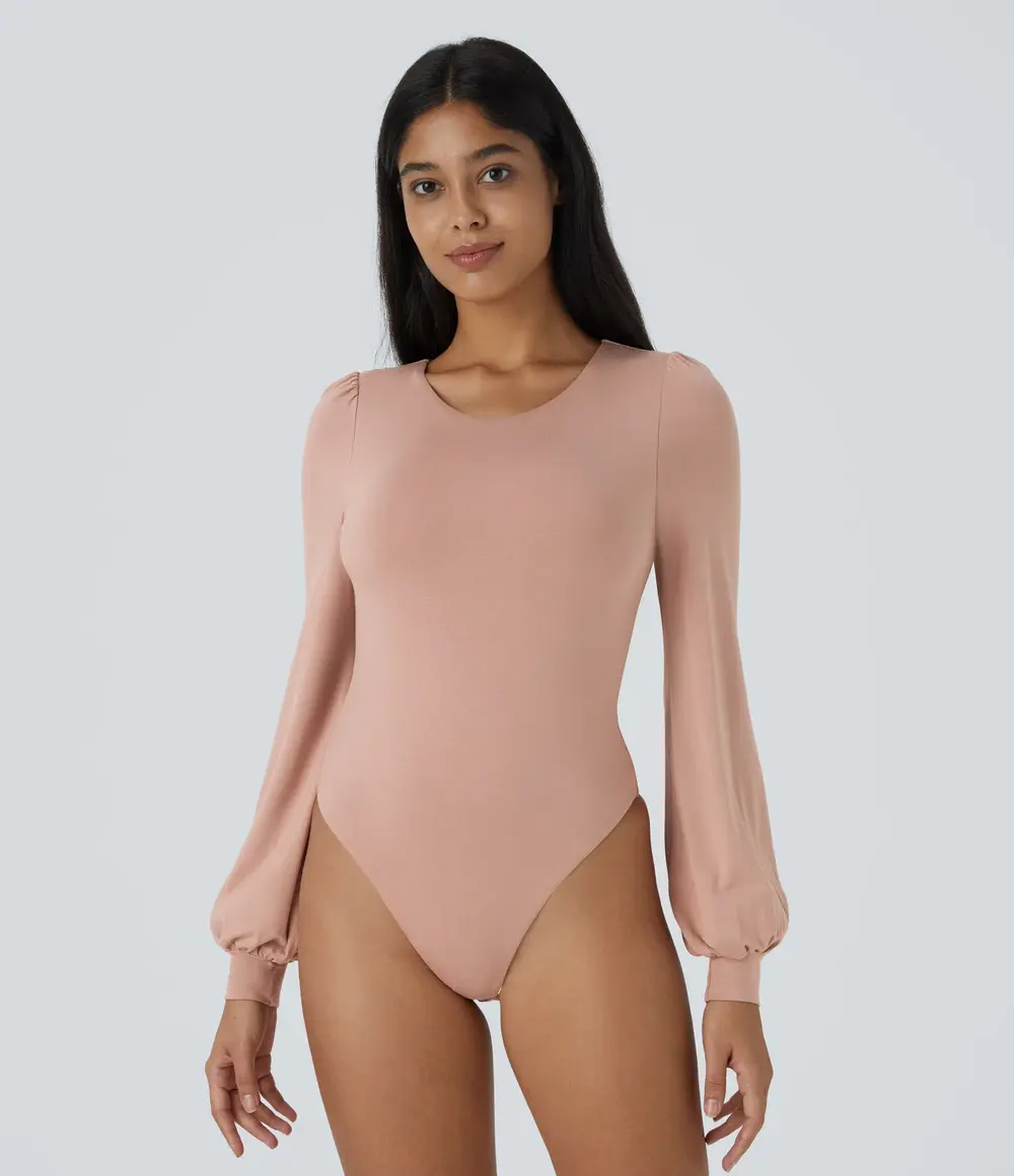 Button Bodysuit in Misty Rose