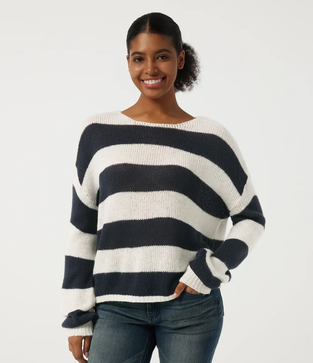 Striped Jumper in Nautical Sea Stripe