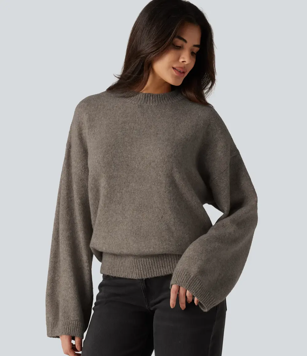 Stand Collar Jumper in Iron