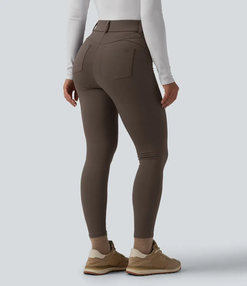 Thermal 7/8 Leggings in Chocolate Martini