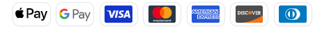 Apple Pay, Google Pay, Visa, Mastercard, American Express, Discover and Diners Club